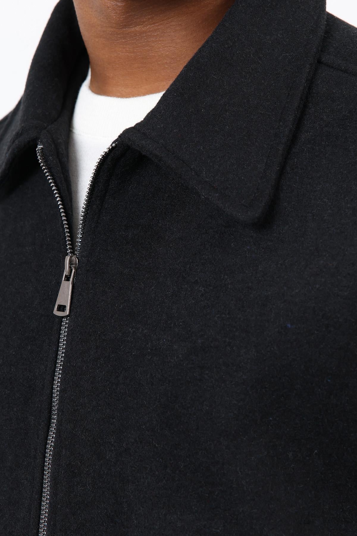 Antioch-Siyah Regular Fit Dokulu Erkek Mont-Mont-6-Milagron.com