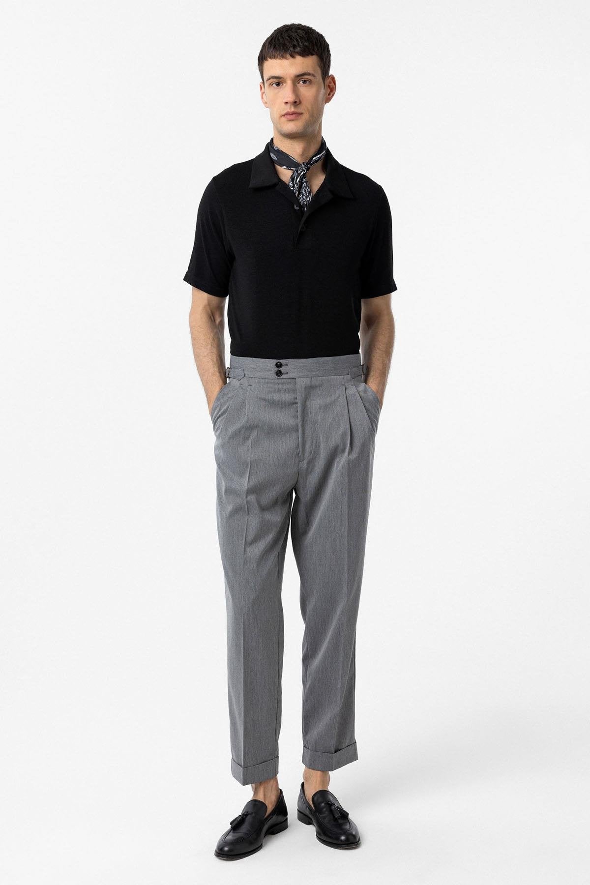 Antioch-Siyah Regular Fit Polo Yaka Erkek T Shirt-T-Shirts-2-Milagron.com