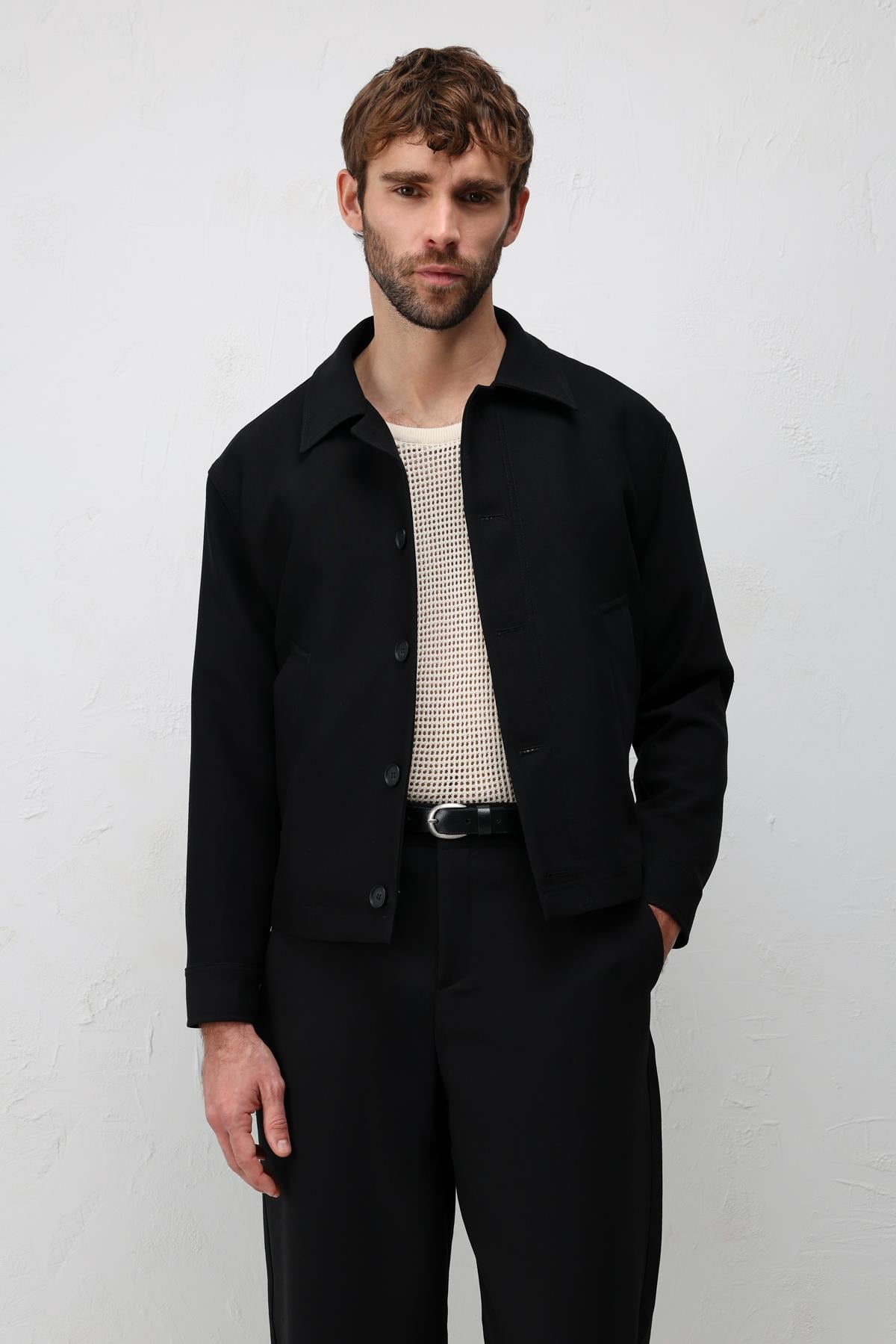 Antioch Siyah Relaxed Fit Baharlık Erkek Mont