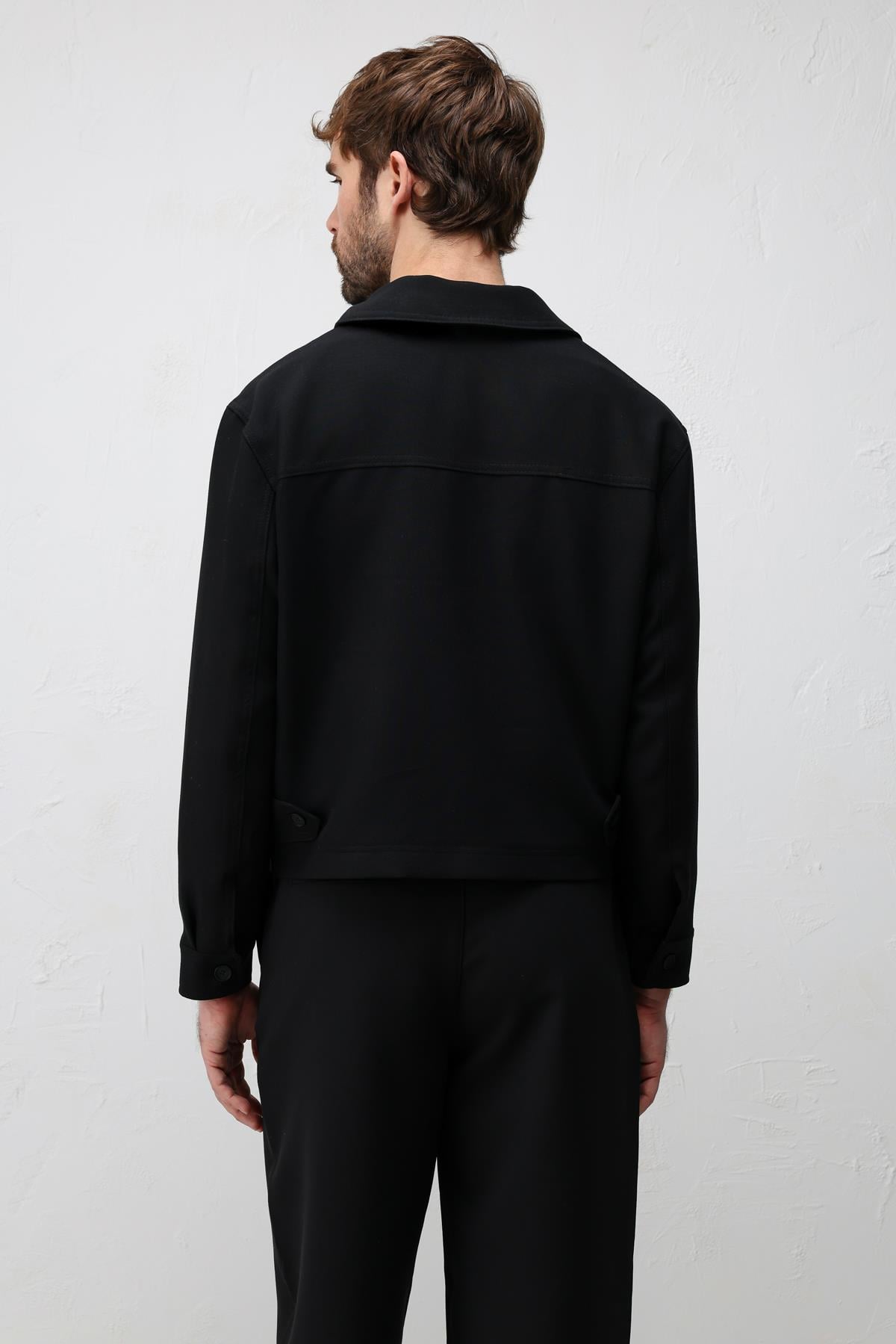 Antioch Siyah Relaxed Fit Baharlık Erkek Mont