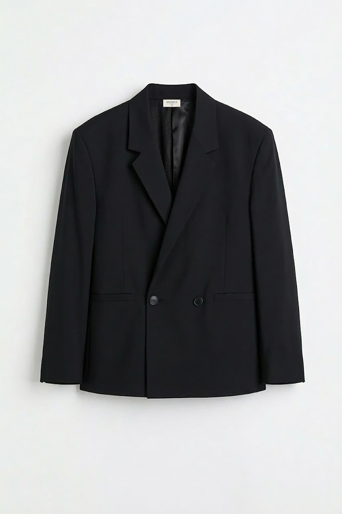 Antioch Siyah Relaxed Fit Erkek Blazer Ceket