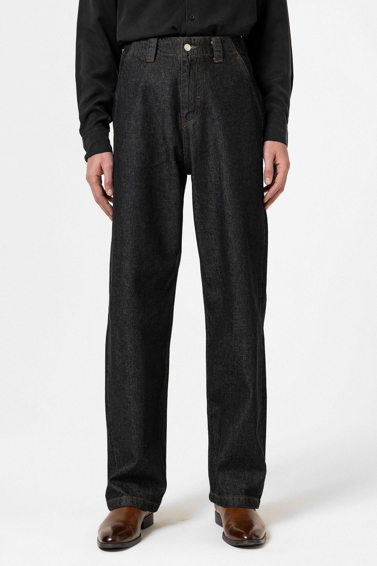 Antioch-Siyah Relaxed Fit Erkek Kot Pantolon-Kot Pantolon-1-Milagron.com