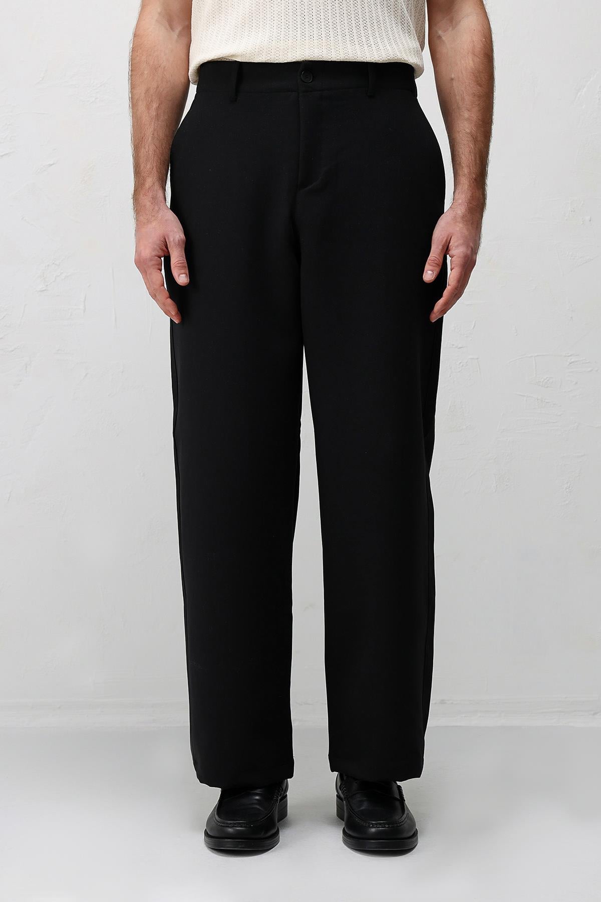 Antioch Siyah Relaxed Fit Erkek Pantolon
