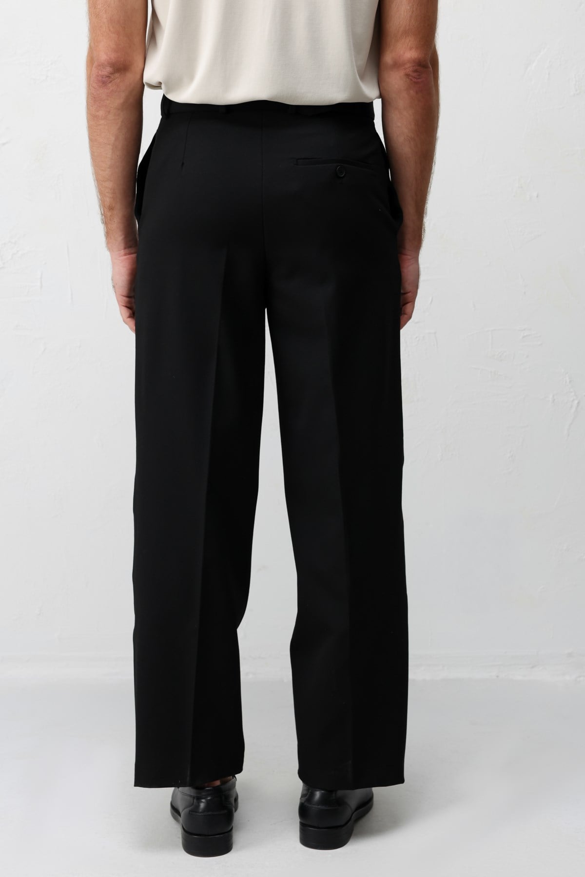 Antioch Siyah Relaxed Fit Kemerli Erkek Pantolon