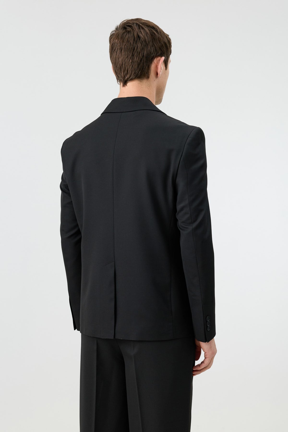 Antioch Siyah Relaxed Kruvaze Erkek Blazer Ceket