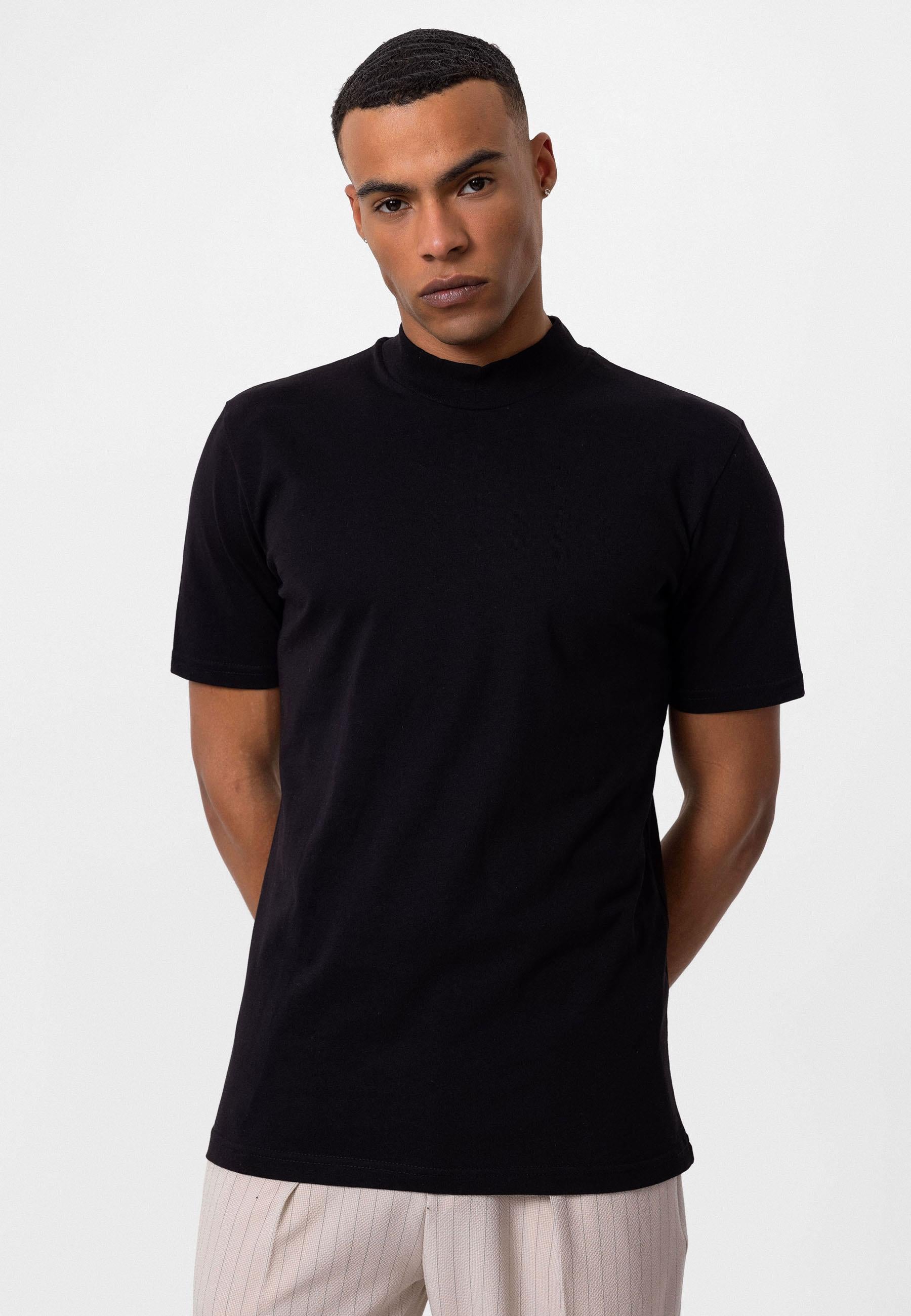 Antioch-Siyah Slim Fit Basic T Shirt-T-Shirts-1-Milagron.com