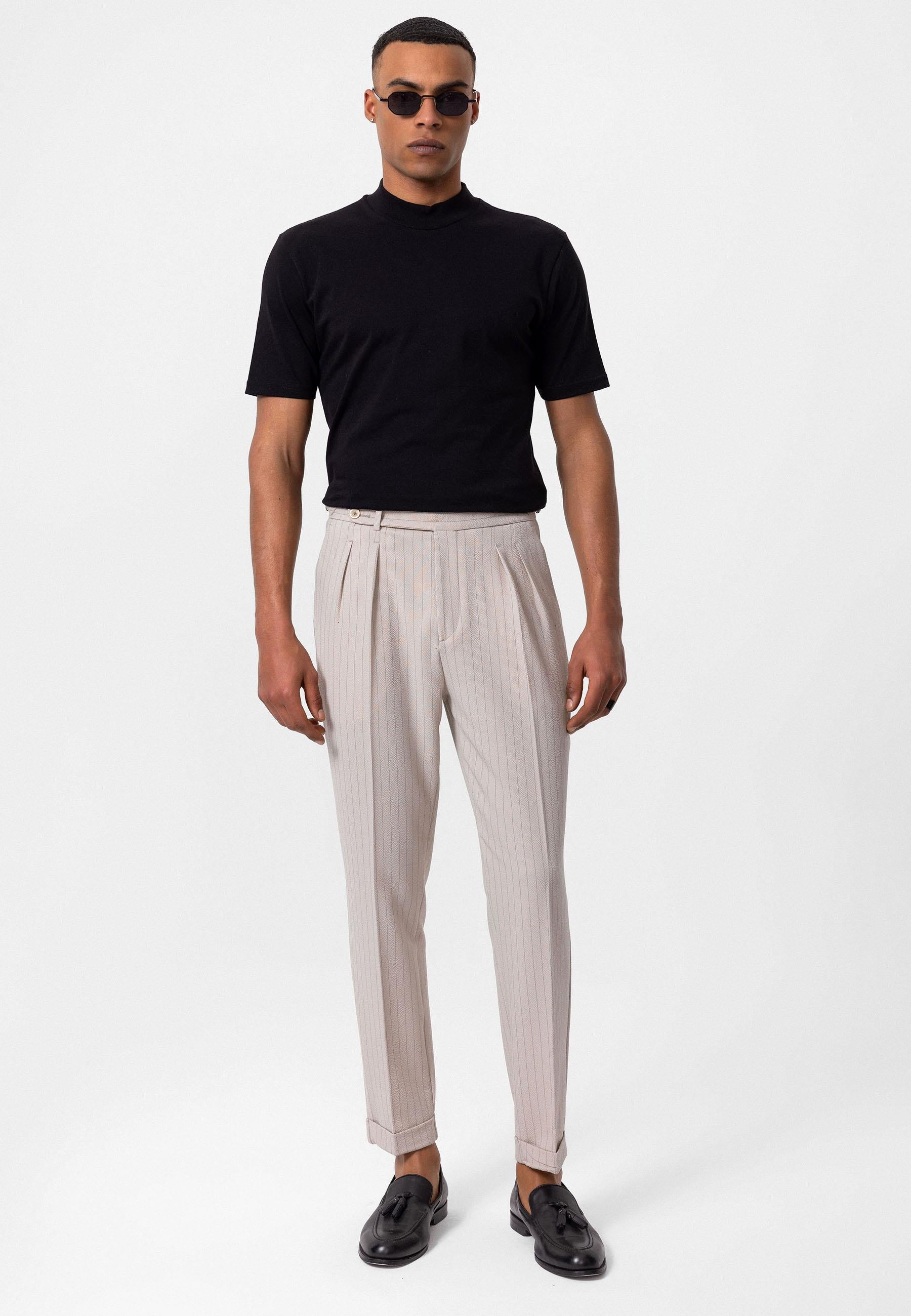 Antioch-Siyah Slim Fit Basic T Shirt-T-Shirts-2-Milagron.com