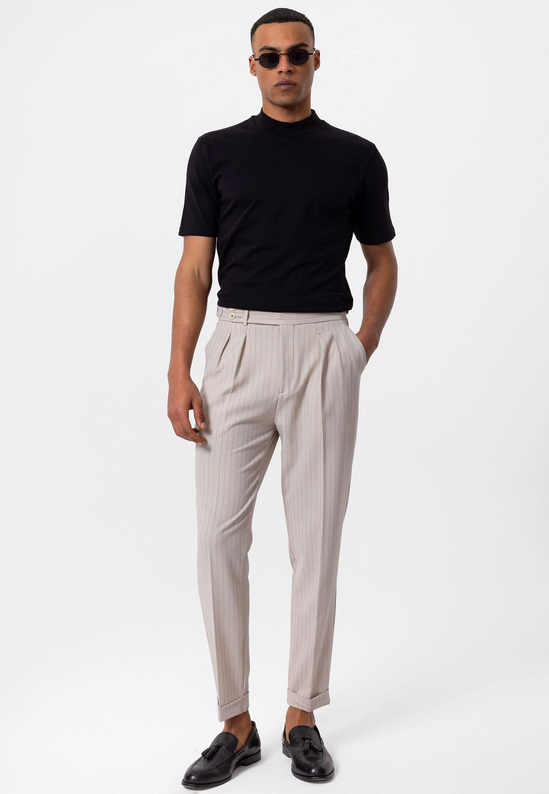 Antioch-Siyah Slim Fit Basic T Shirt-T-Shirts-3-Milagron.com