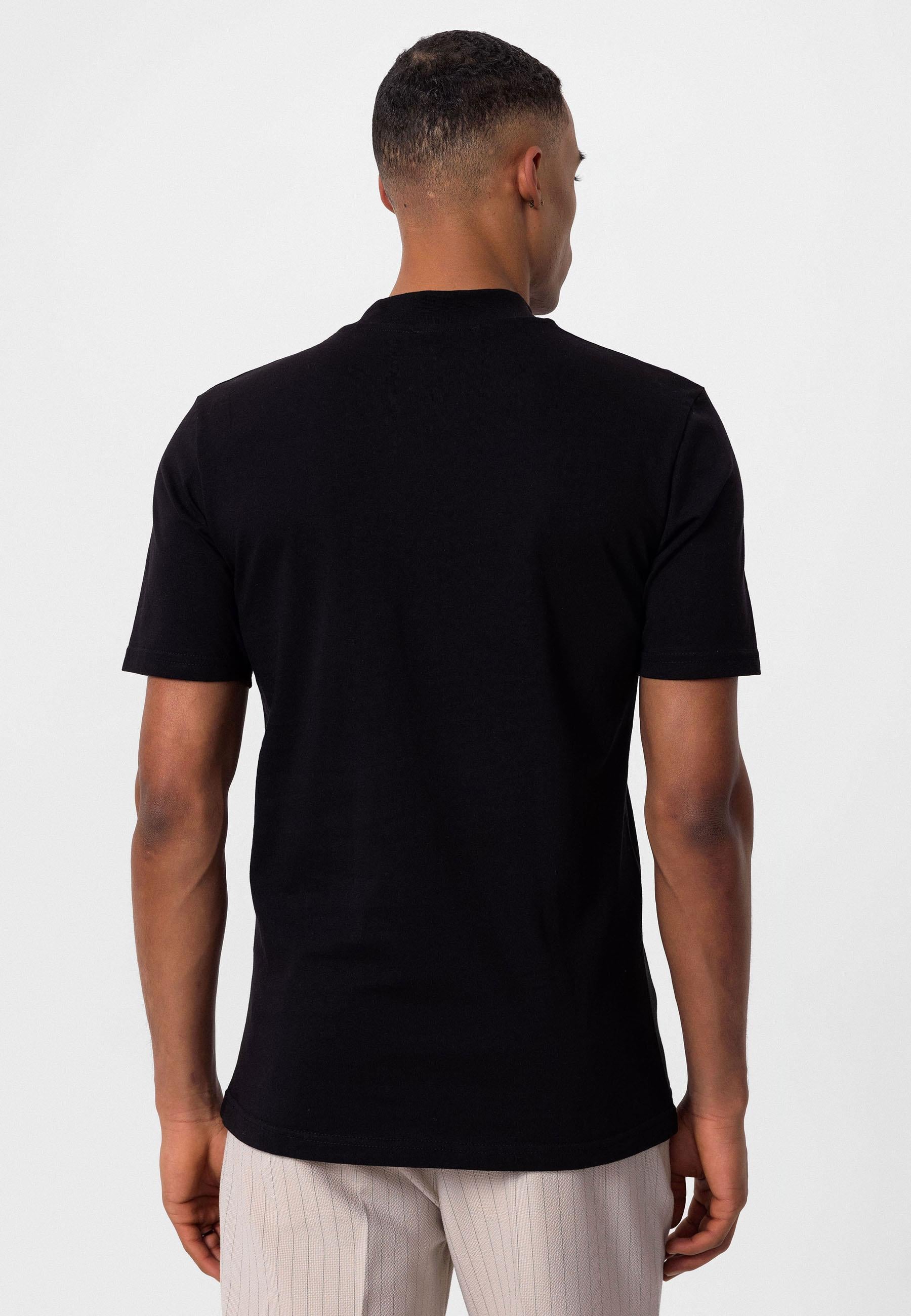Antioch-Siyah Slim Fit Basic T Shirt-T-Shirts-6-Milagron.com