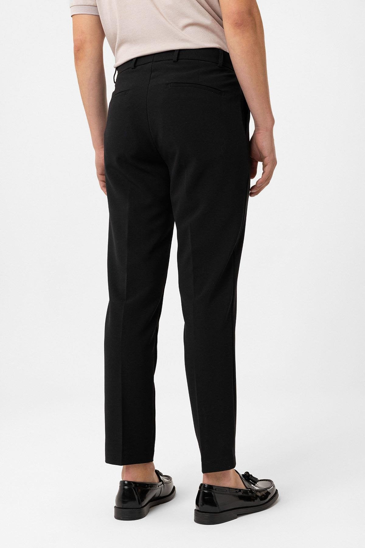 Antioch-Siyah Slim Fit Comfort Erkek Pantolon-Kumaş Pantolon-4-Milagron.com