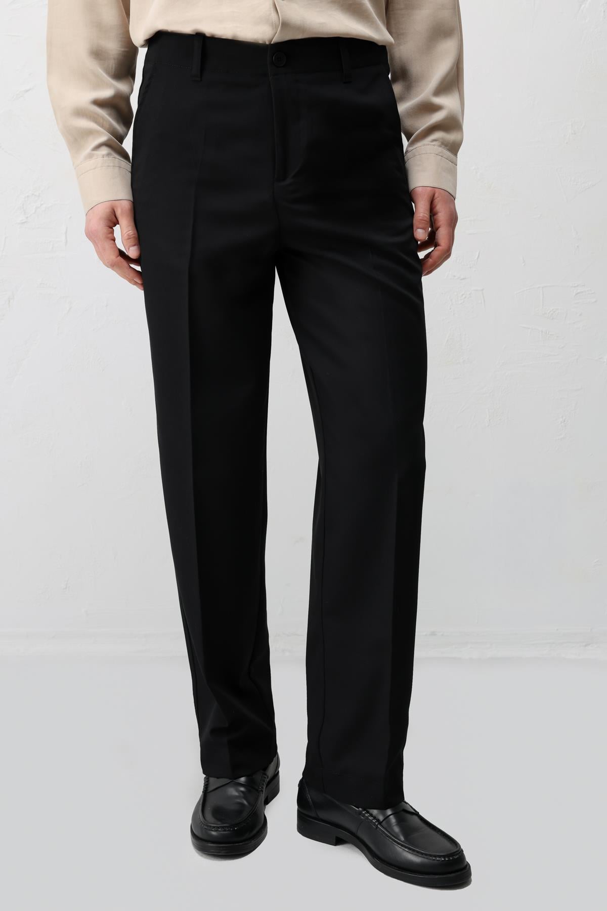 Antioch Siyah Straight Fit Erkek Pantolon