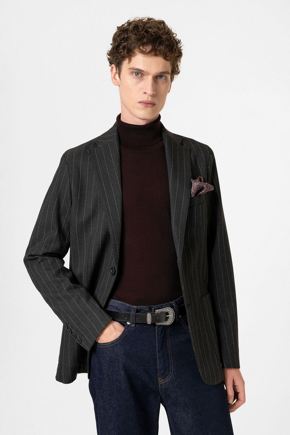 Antioch-Siyah Toka İşlemeli Vintage Erkek Deri Kemer-Kemer-5-Milagron.com