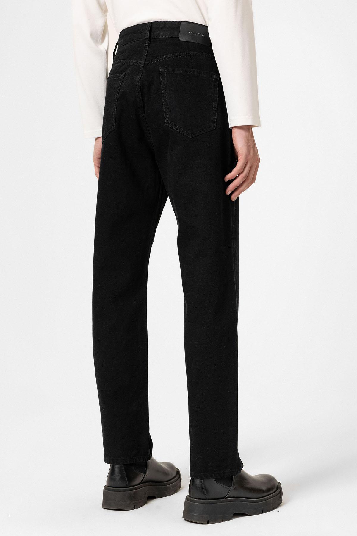 Antioch-Siyah Yüksek Bel Regular Fit Erkek Kot Pantolon-Kot Pantolon-5-Milagron.com