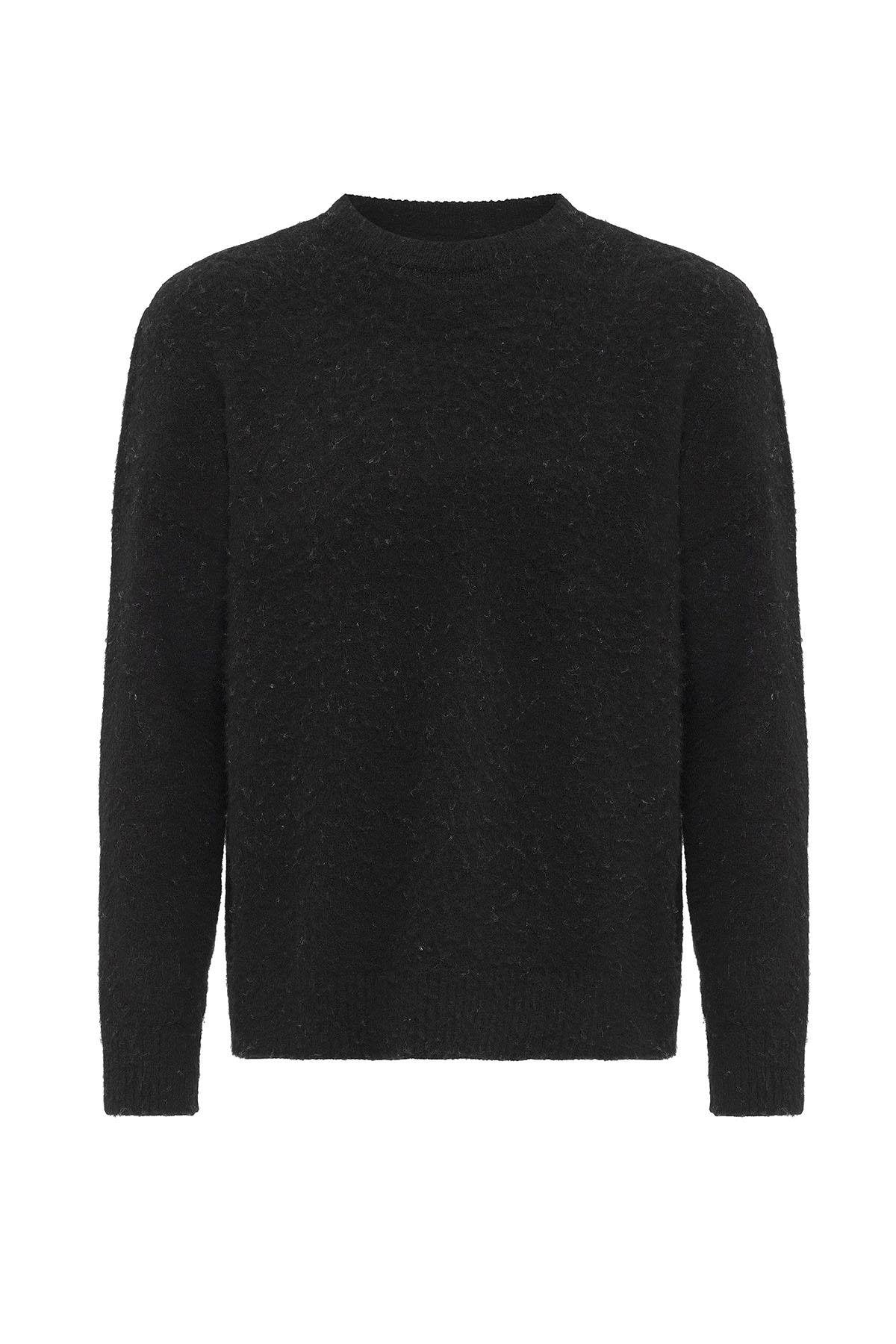 Antioch-Siyah Yumuşak Dokulu Erkek Kazak-Kazak & Triko-6-Milagron.com