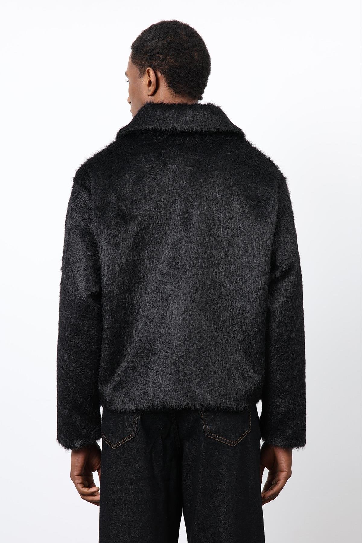 Antioch-Siyah Yumuşak Dokulu Erkek Mont-Mont-7-Milagron.com