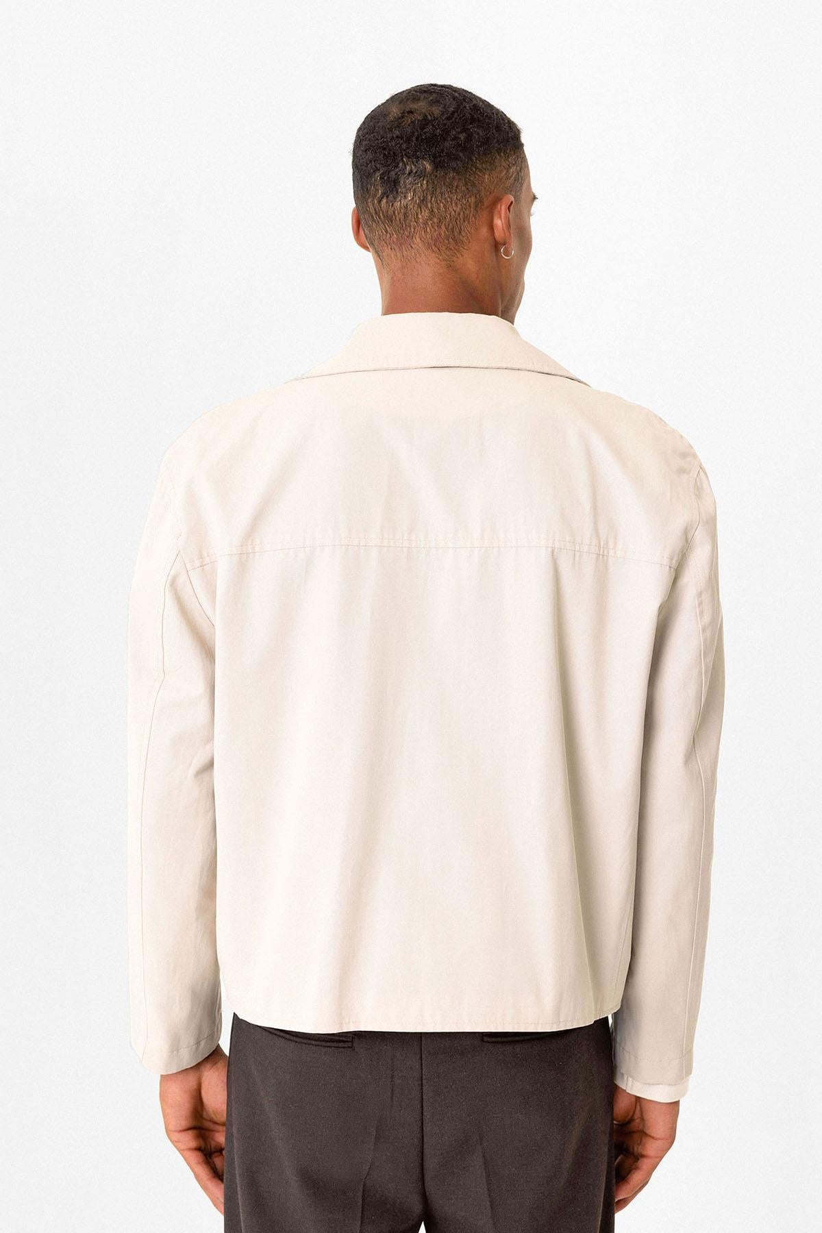 Antioch-Taş Crop Fit Erkek Trençkot-Trençkot-5-Milagron.com