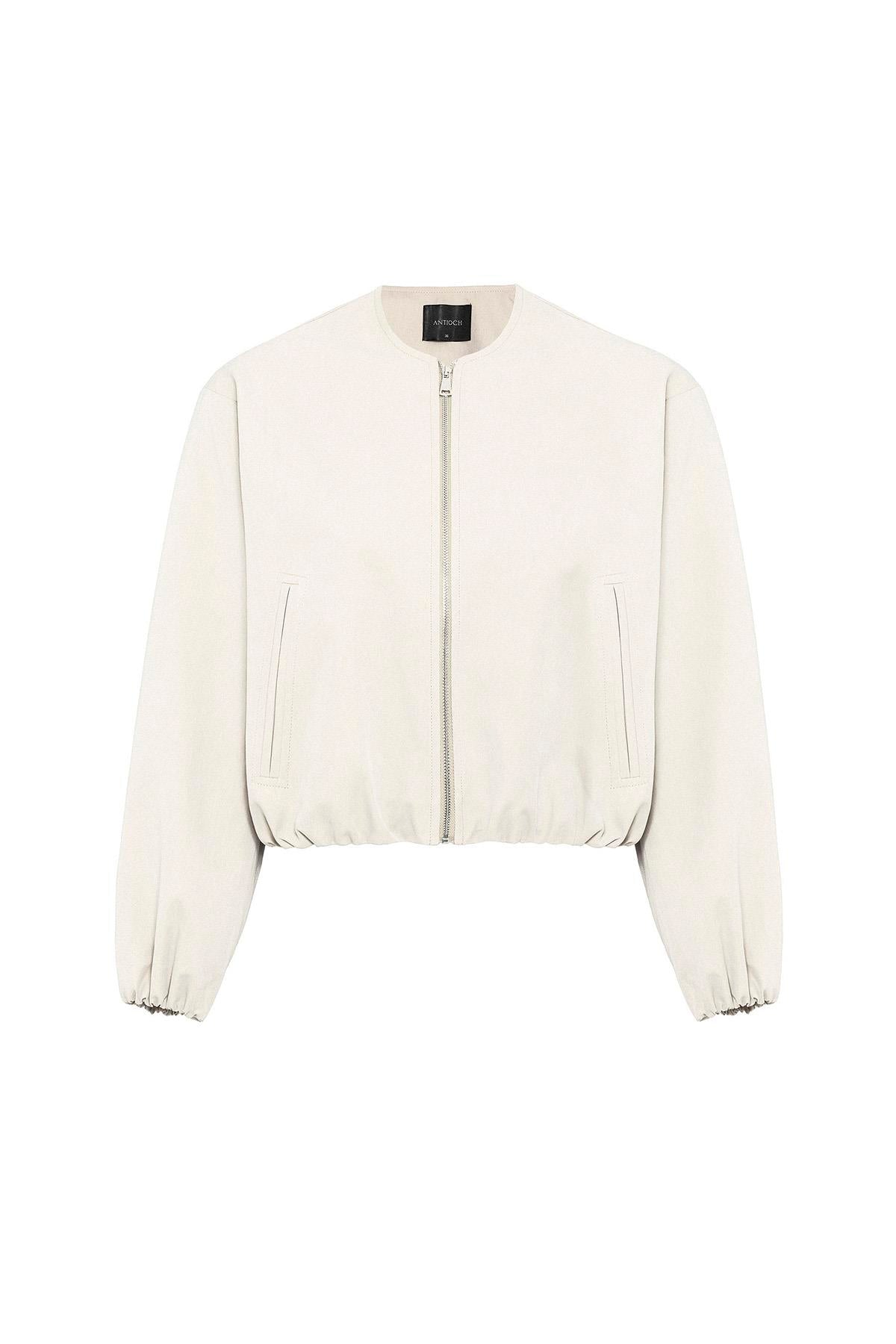 Antioch-Taş Crop Kadın Bomber Mont-Mont-5-Milagron.com