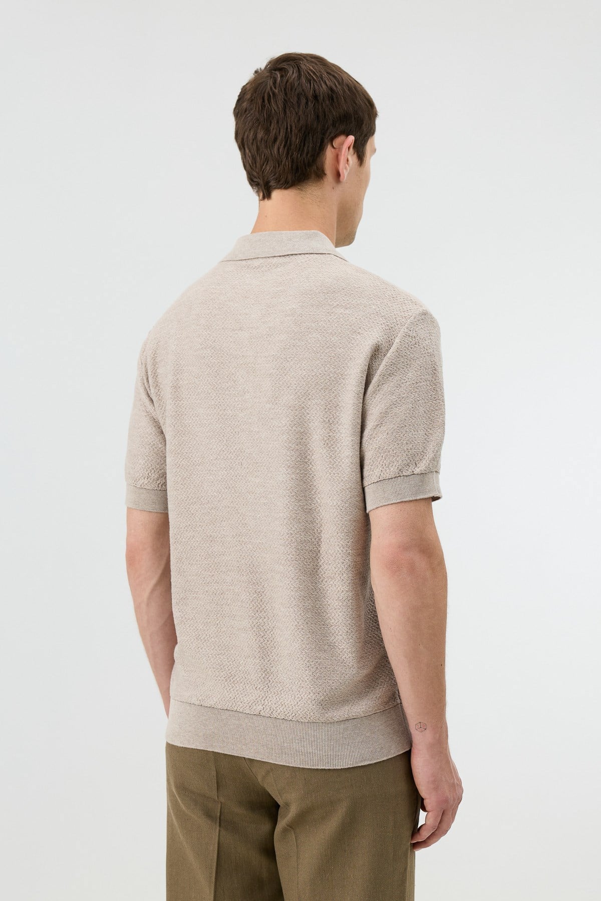 Antioch Taş Dokulu Polo Yaka Triko Erkek T-Shirt