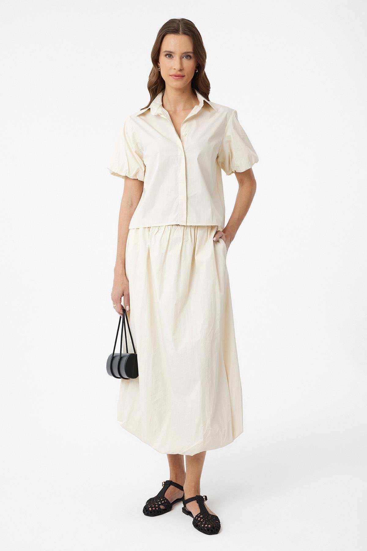 Antioch-Taş Kadın Balon Midi Etek-Etek-2-Milagron.com