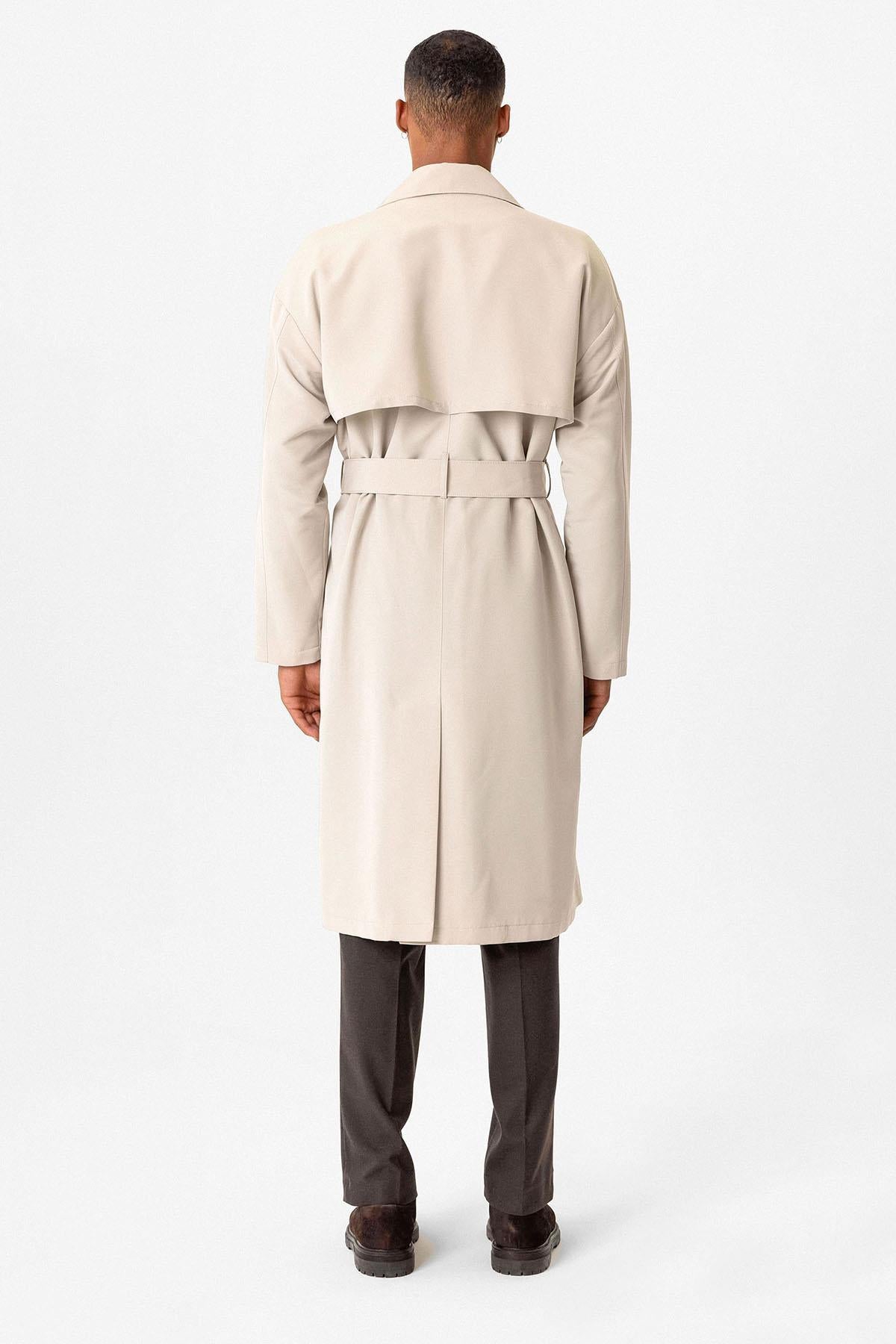 Antioch-Taş Kruvaze Kapama Kemerli Trençkot-Trençkot-5-Milagron.com