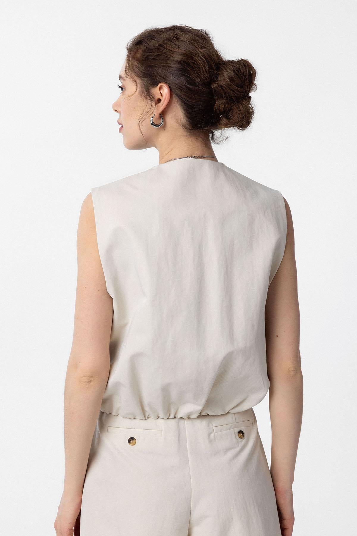 Antioch-Taş Oversize Kadın Yelek-Yelek-3-Milagron.com