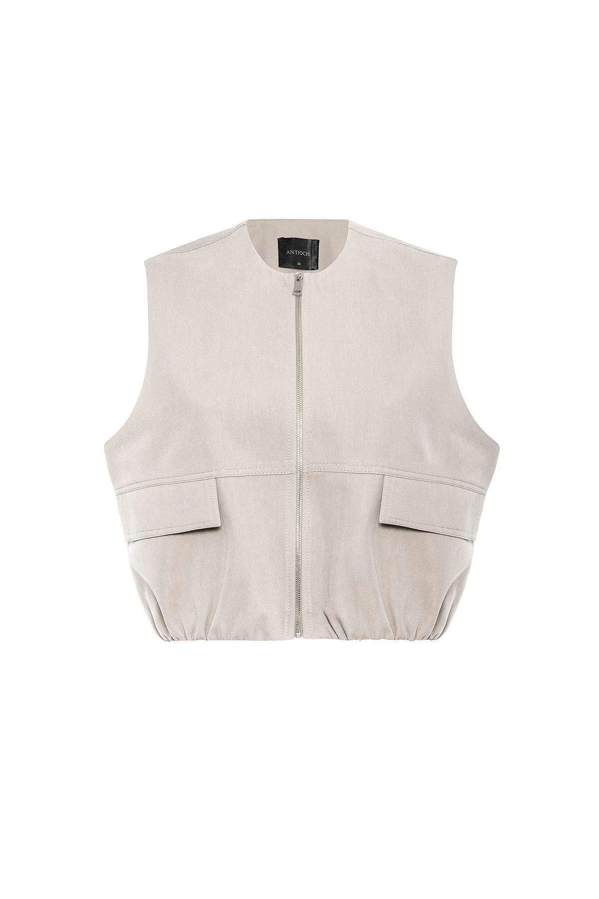 Antioch-Taş Oversize Kadın Yelek-Yelek-5-Milagron.com