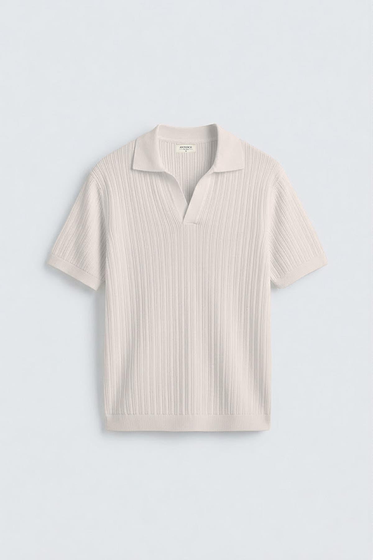 Antioch Taş Premium Dokulu Erkek Triko T-Shirt