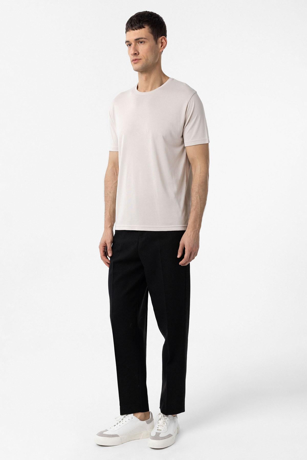 Antioch Taş Regular Fit Modal Teknik Kumaş Erkek T-Shirt