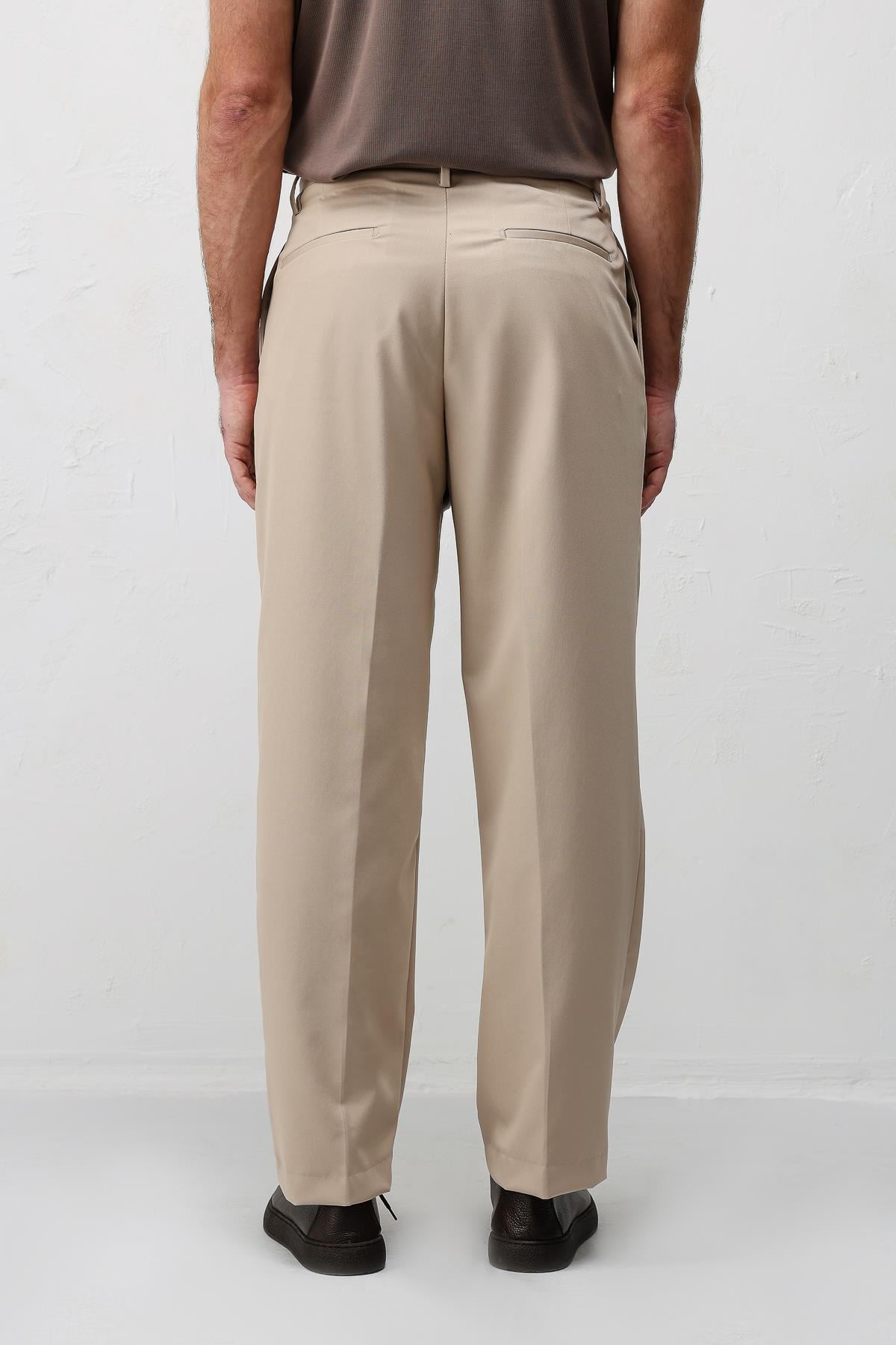 Antioch Taş Relaxed Fit Pileli Erkek Pantolon