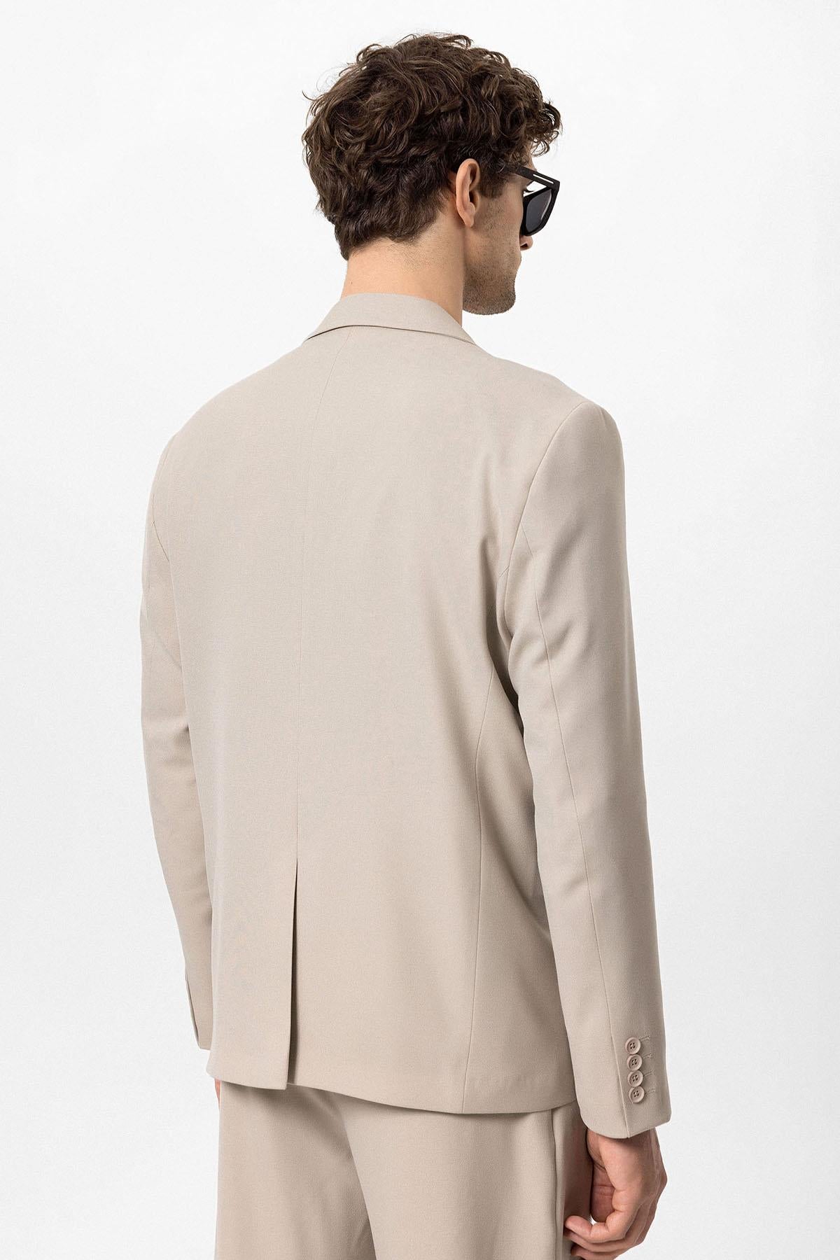 Antioch-Taş Tek Düğme Kruvaze Kapama Erkek Blazer Ceket-Ceket-7-Milagron.com
