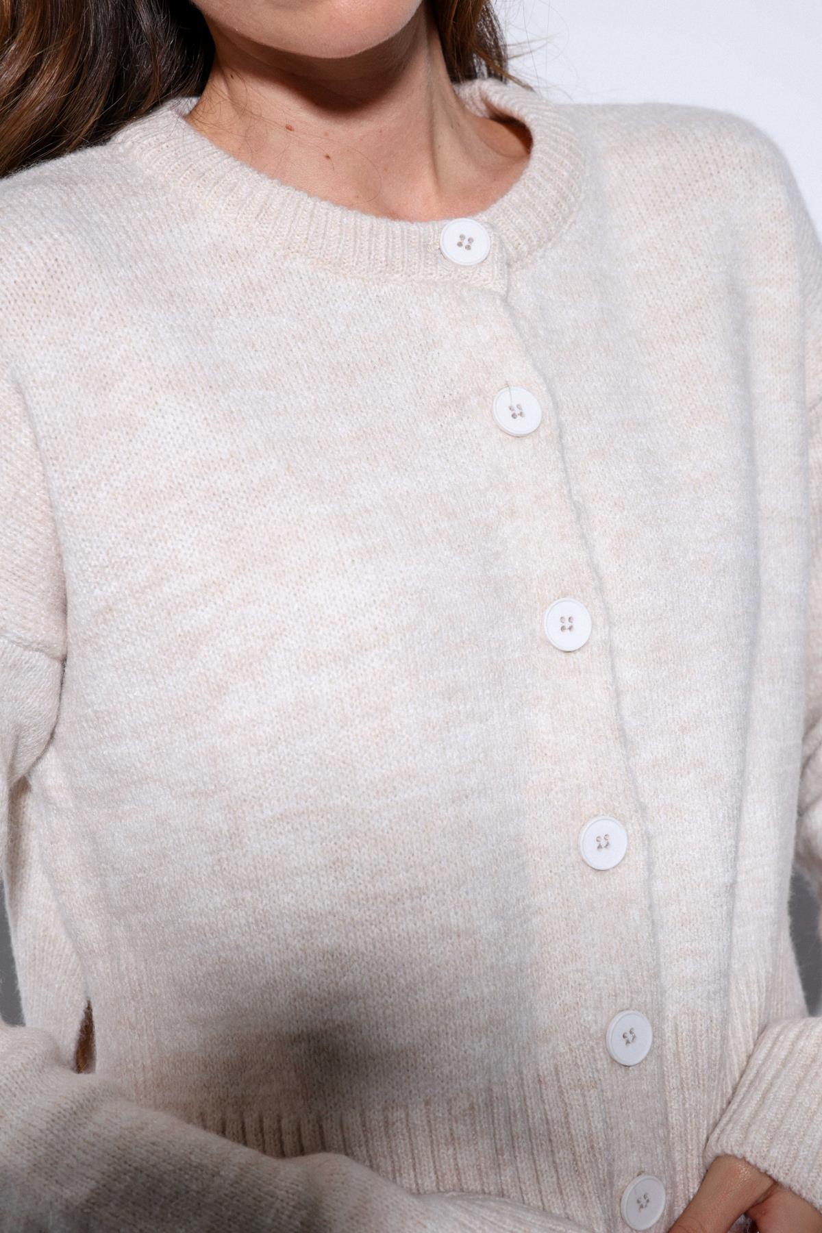 Antioch-Antioch Taş Yırtmaçlı örgü Triko Kadın Kazak-Kazak-5-Milagron.com