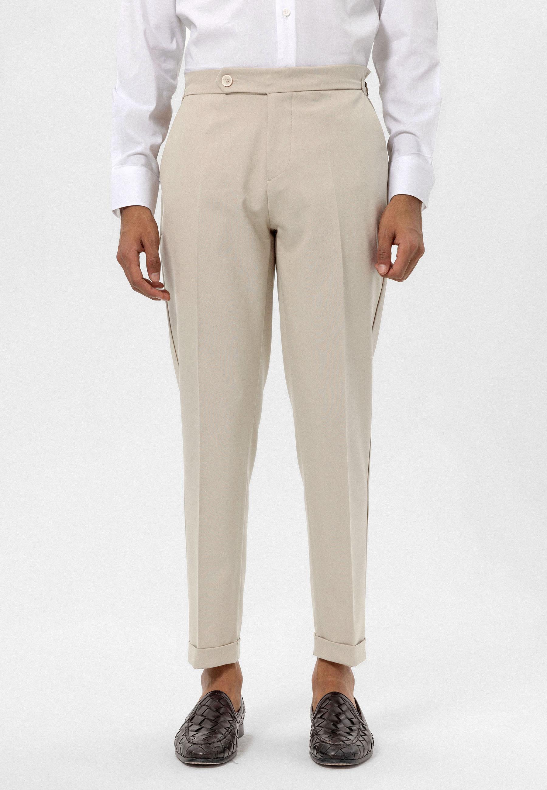 Antioch-Taş Yüksek Bel Regular Fit Erkek Pantolon-Kumaş Pantolon-3-Milagron.com