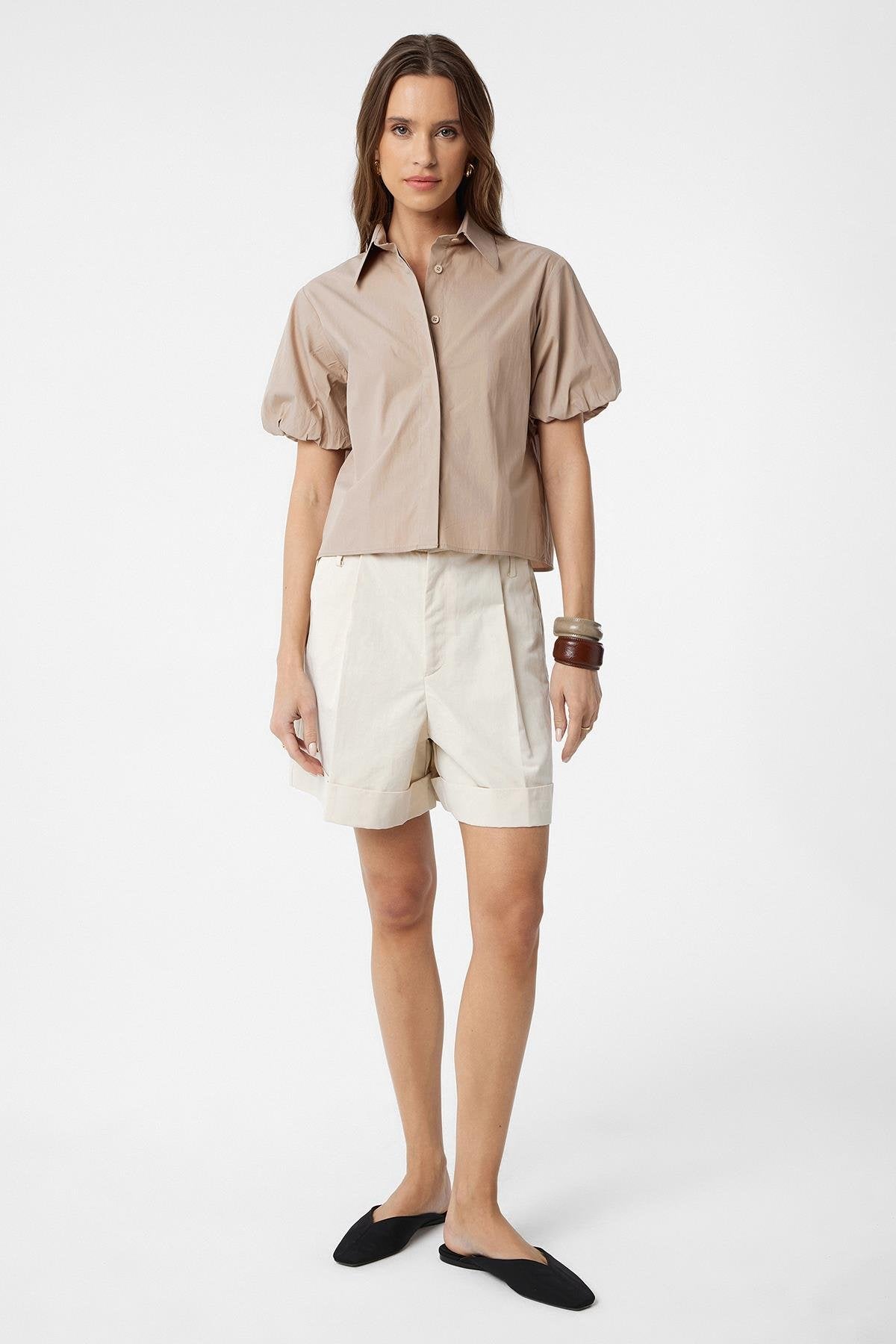 Antioch-Vizon Balon Kol Kadın Gömlek-Gömlek-2-Milagron.com