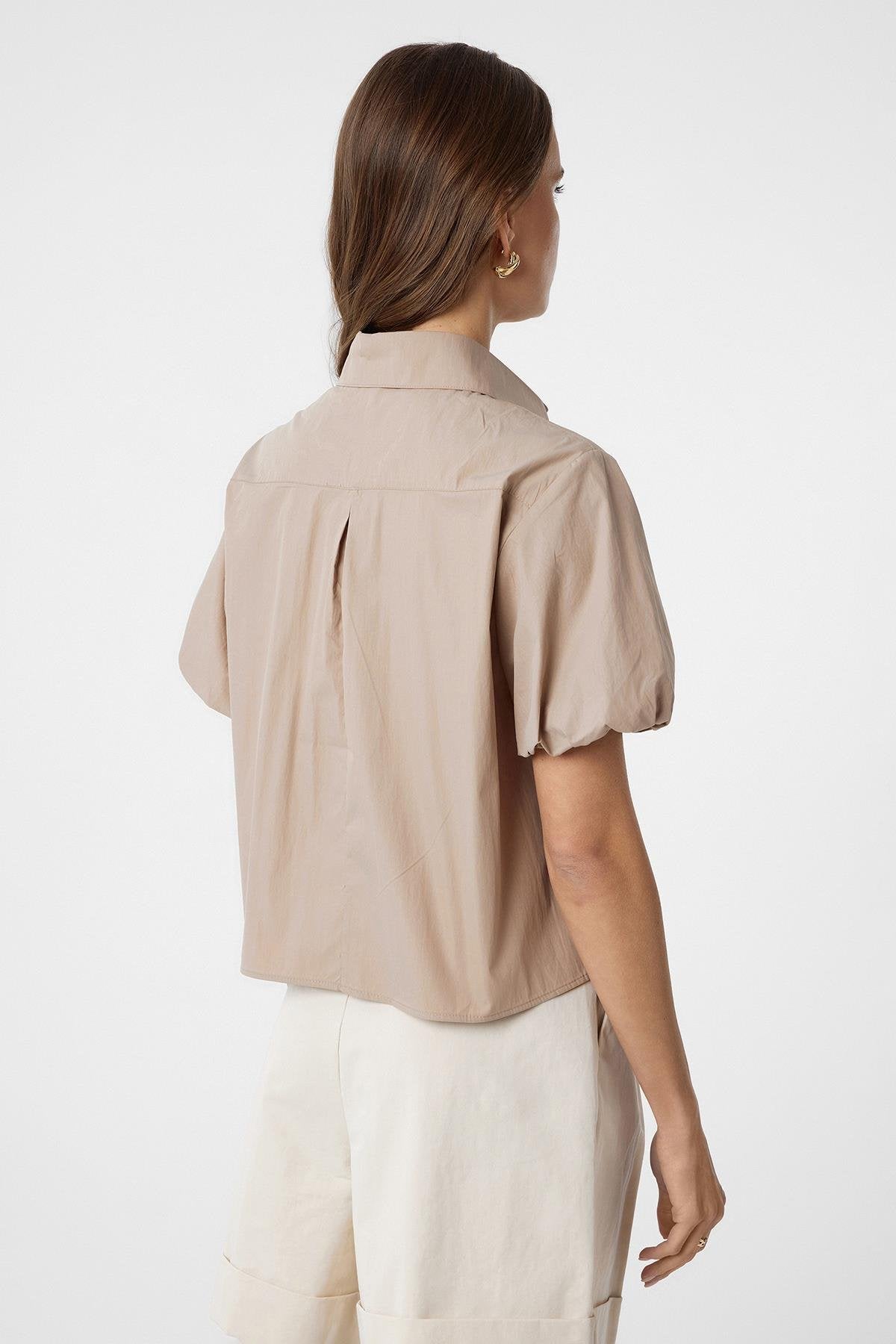 Antioch-Vizon Balon Kol Kadın Gömlek-Gömlek-4-Milagron.com