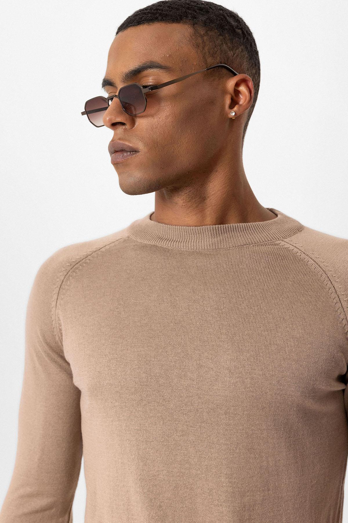 Antioch-Vizon Bisiklet Yaka Slim Fit Triko Kazak-Kazak & Triko-3-Milagron.com