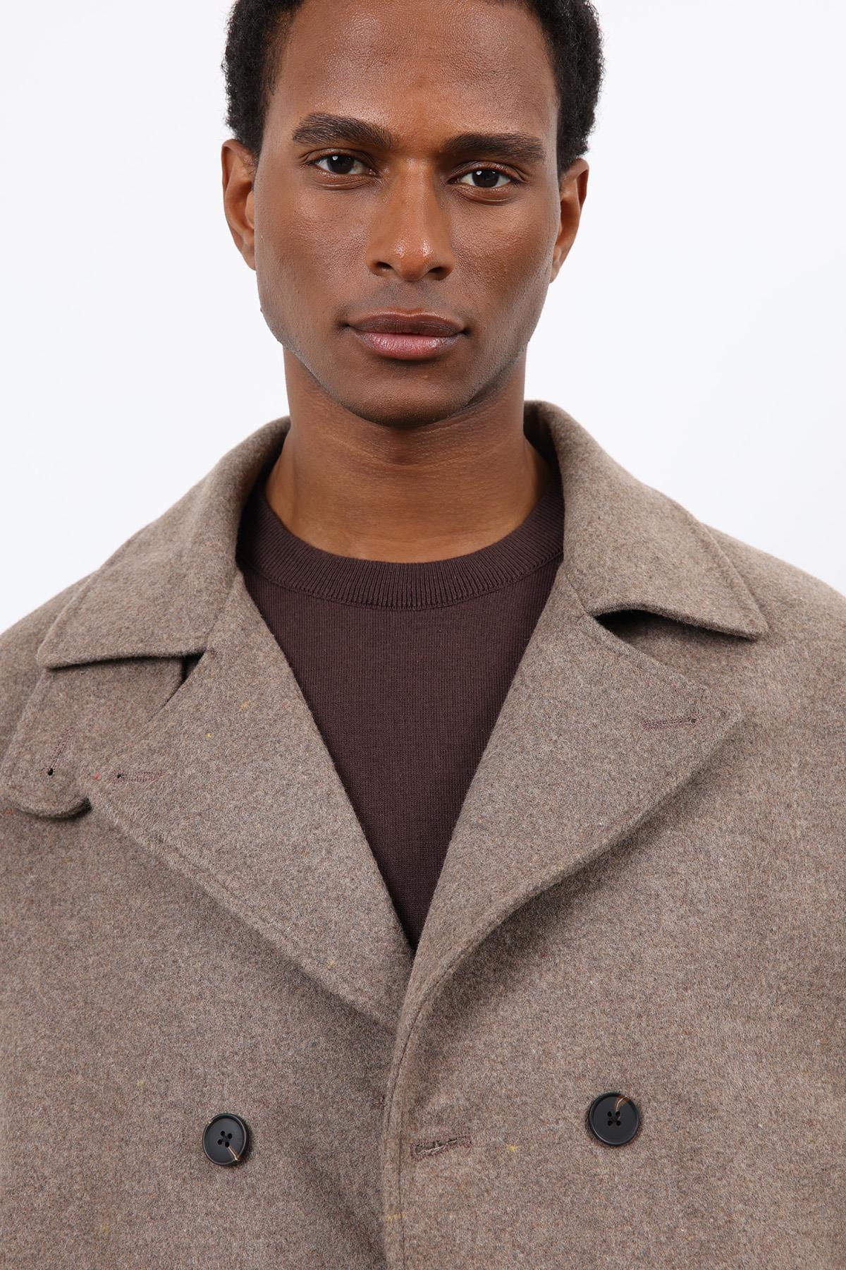 Antioch-Vizon Kruvaze Kapama Kısa Erkek Kaban-Kaban-4-Milagron.com