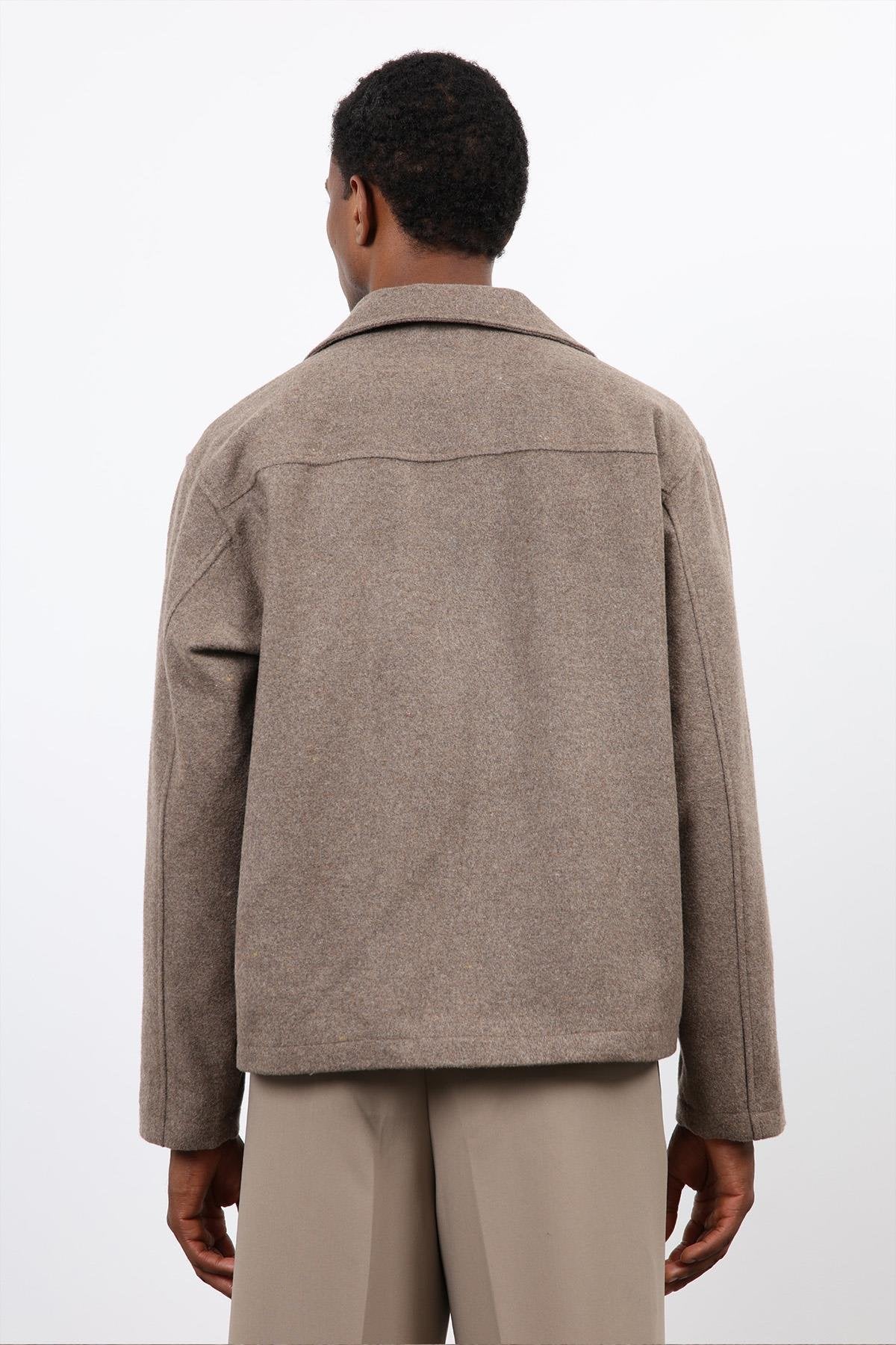 Antioch-Vizon Kruvaze Kapama Kısa Erkek Kaban-Kaban-6-Milagron.com