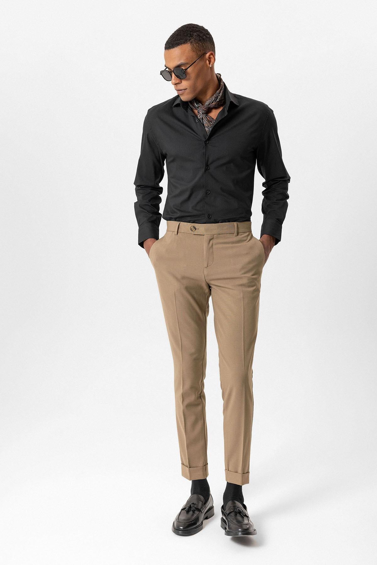 Antioch-Vizon Regular Fit Duble Paça Erkek Pantolon-Kumaş Pantolon-2-Milagron.com