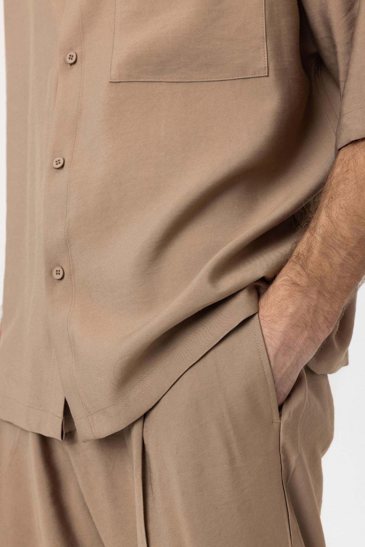 Antioch-Vizon Relaxed Kısa Kollu Erkek Gömlek-Gömlek-4-Milagron.com