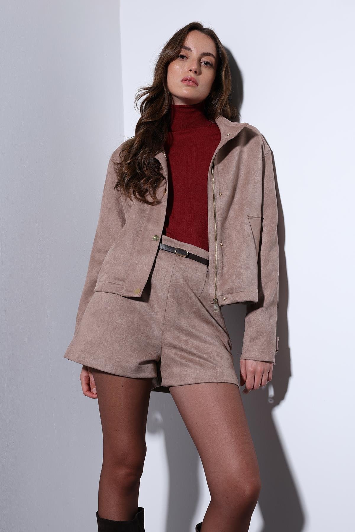 Antioch-Antioch Vizon Süet Bomber Ceket-Ceket-1-Milagron.com