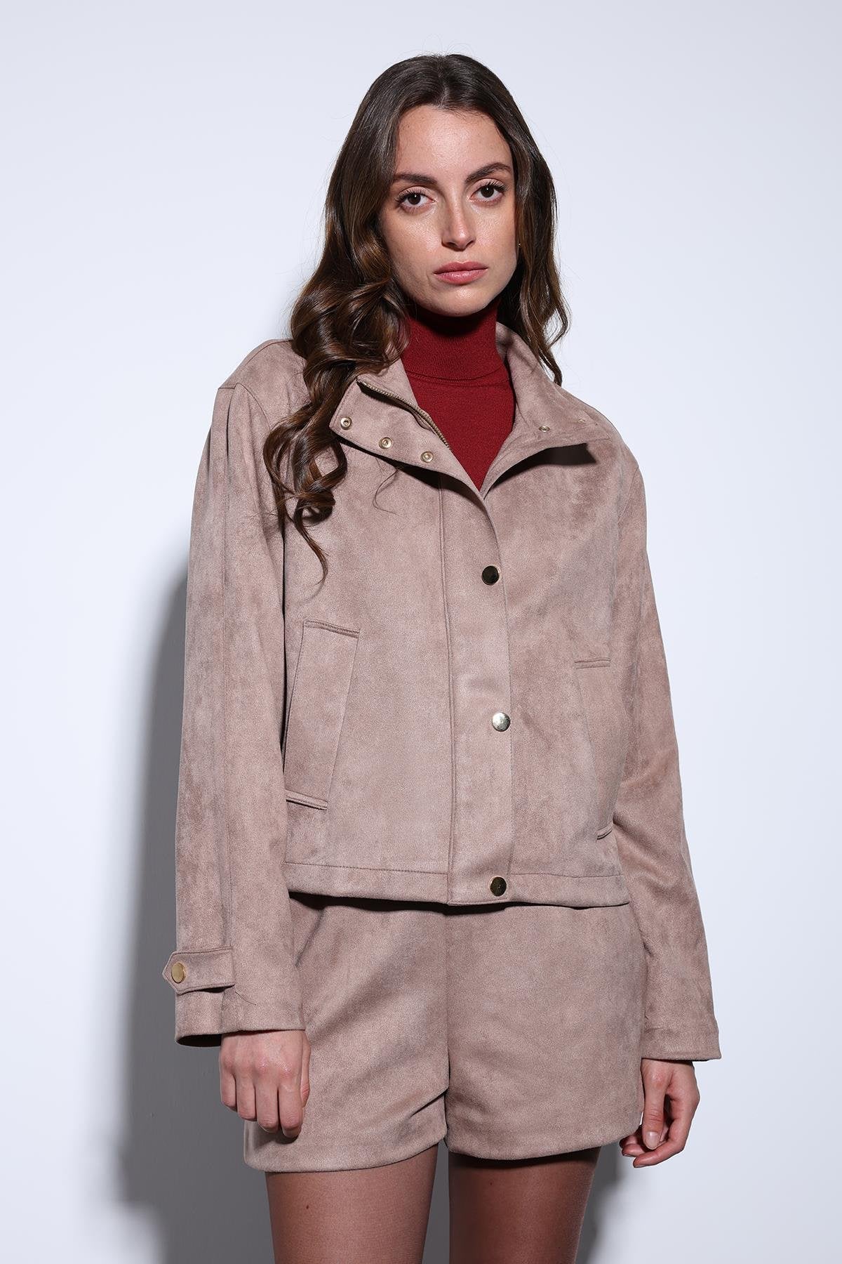 Antioch-Antioch Vizon Süet Bomber Ceket-Ceket-4-Milagron.com