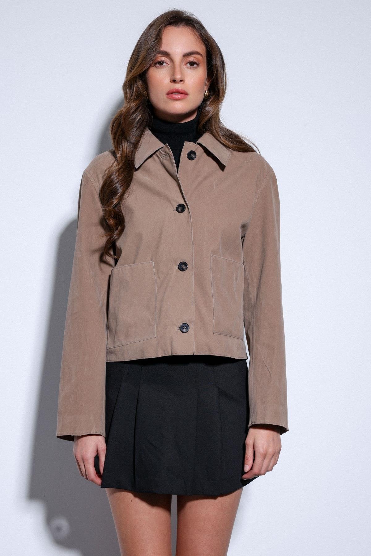 Antioch-Antioch Vizon Torba Cepli Süet Kadın Ceket-Ceket-3-Milagron.com