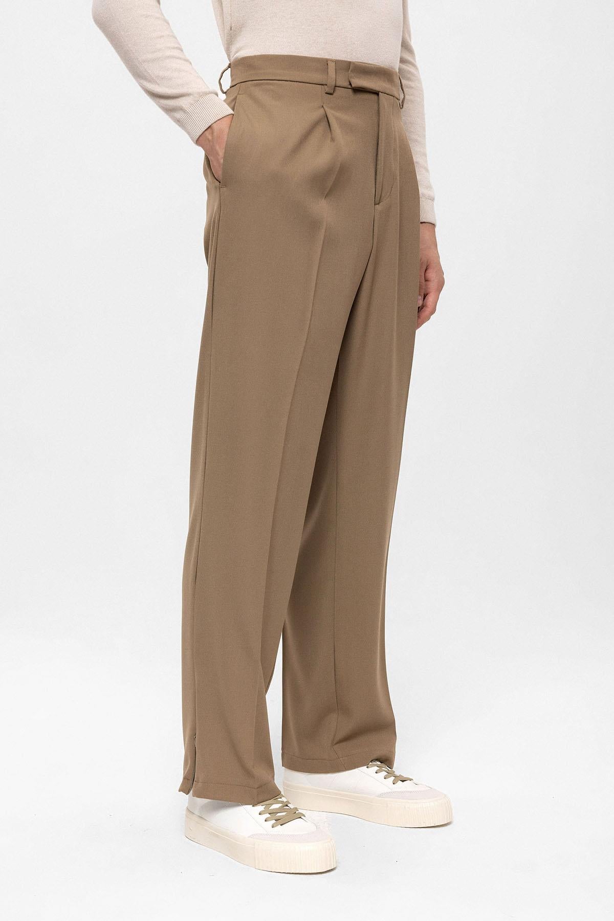 Antioch-Vizon Yüksek Bel Paça Fermuarlı Erkek Pantolon-Pantolon-7-Milagron.com