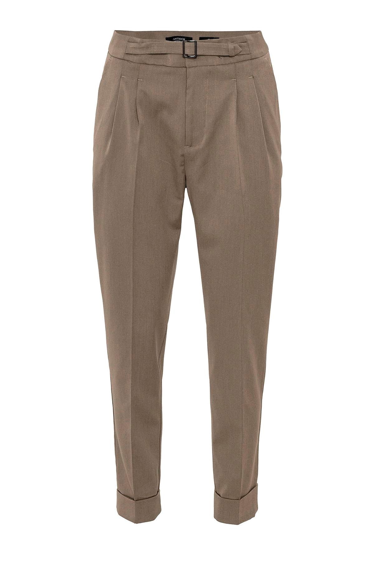 Antioch-Vizon Yüksek Bel Toka Detaylı Erkek Pantolon-Kumaş Pantolon-7-Milagron.com