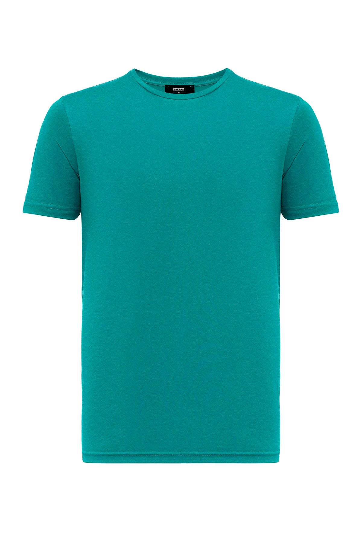 Antioch-Yeşil Bisiklet Yaka Slim Fit Erkek T Shirt-T-Shirts-6-Milagron.com