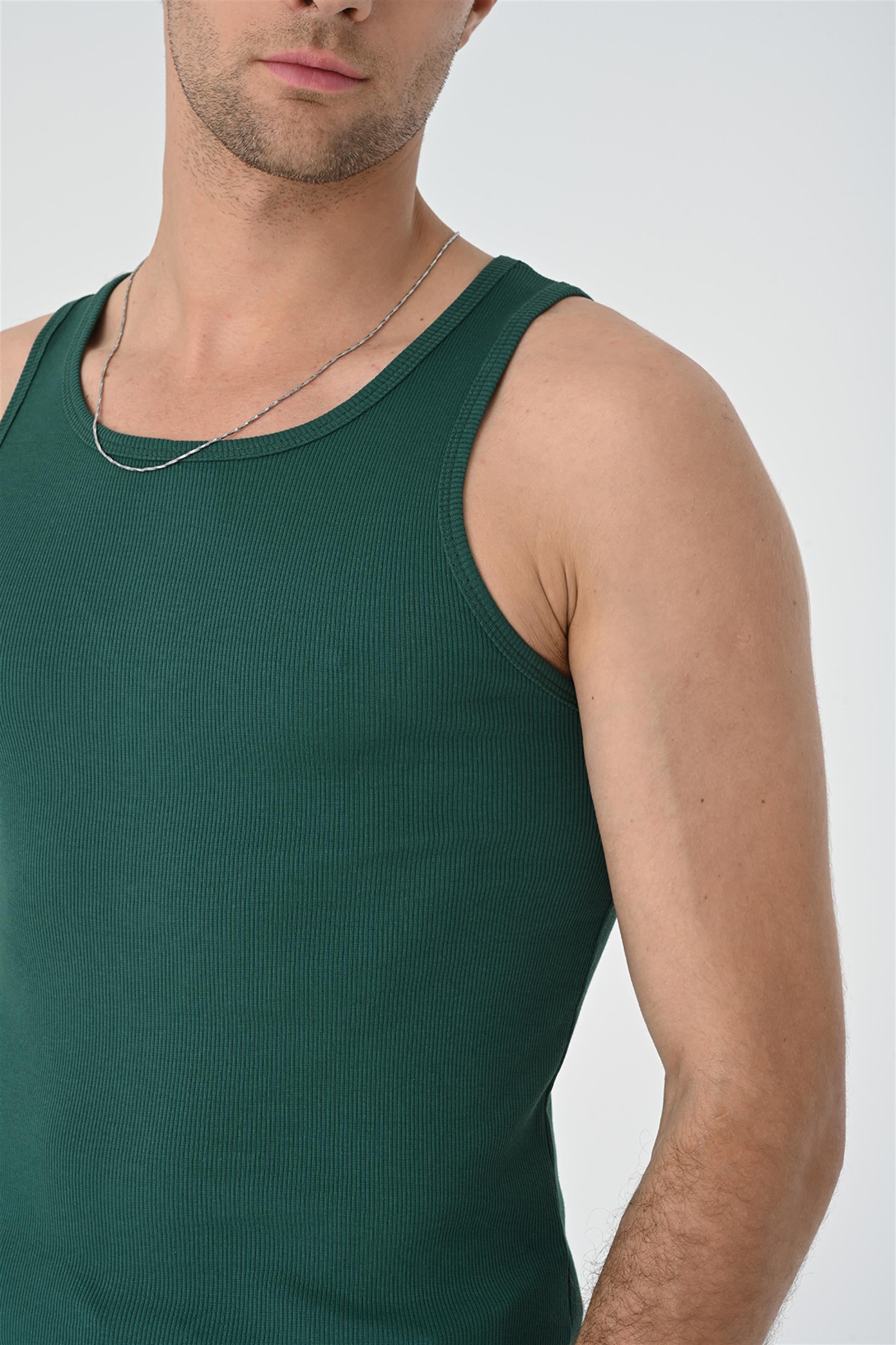 Antioch-Yeşil Slim Fit Erkek Atlet-Atlet-5-Milagron.com