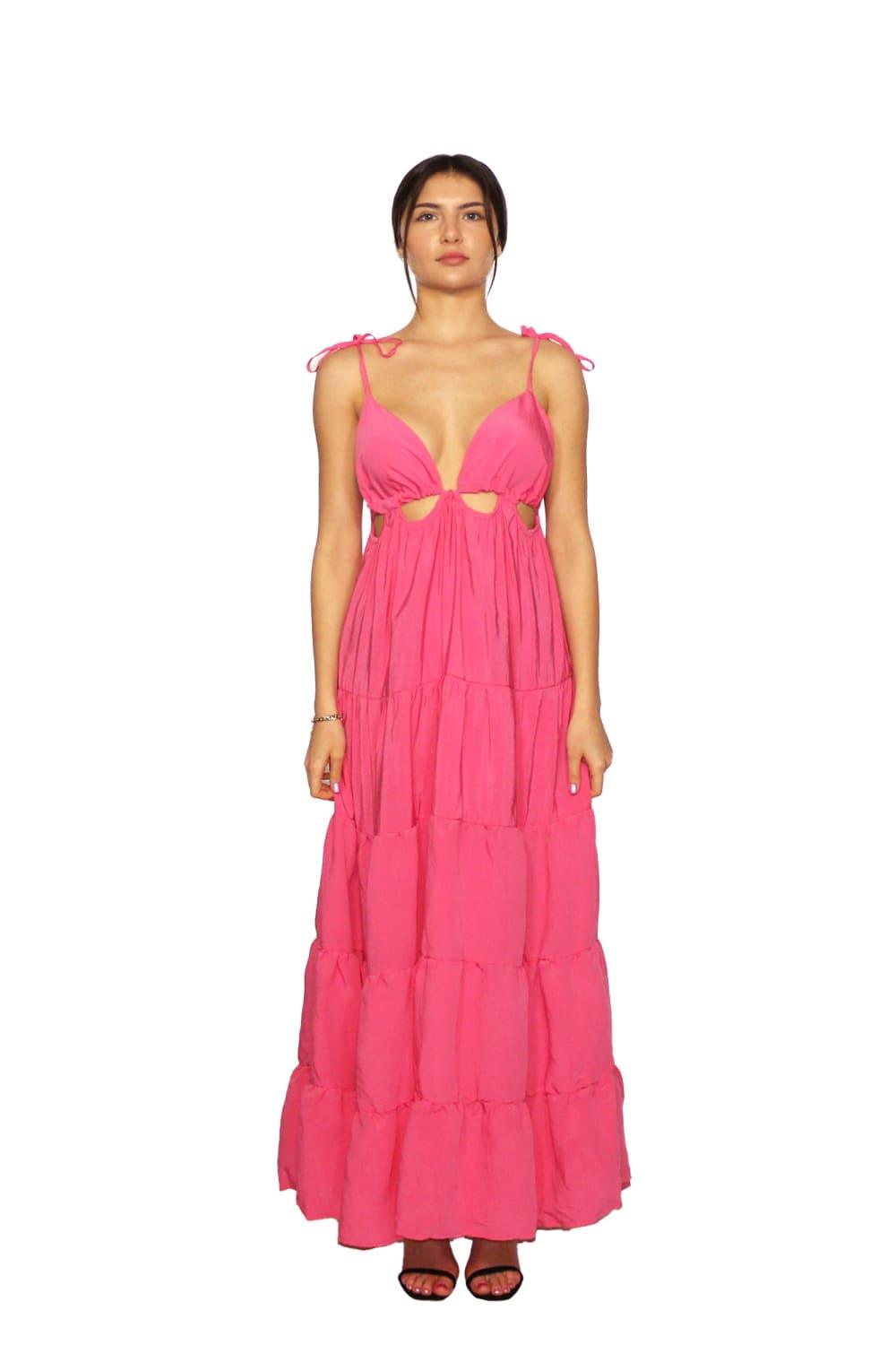 Antoa-Lilith Bağlamalı Maxi Elbise-Elbise-1-Milagron.com