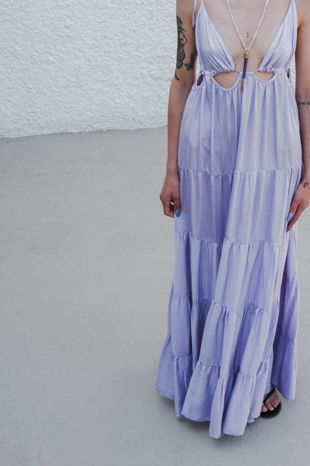 Antoa-Lilith Bağlamalı Maxi Elbise-Elbise-4-Milagron.com