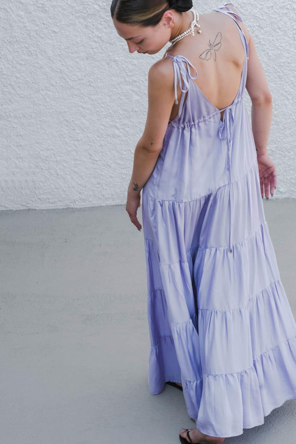 Antoa-Lilith Bağlamalı Maxi Elbise-Elbise-5-Milagron.com