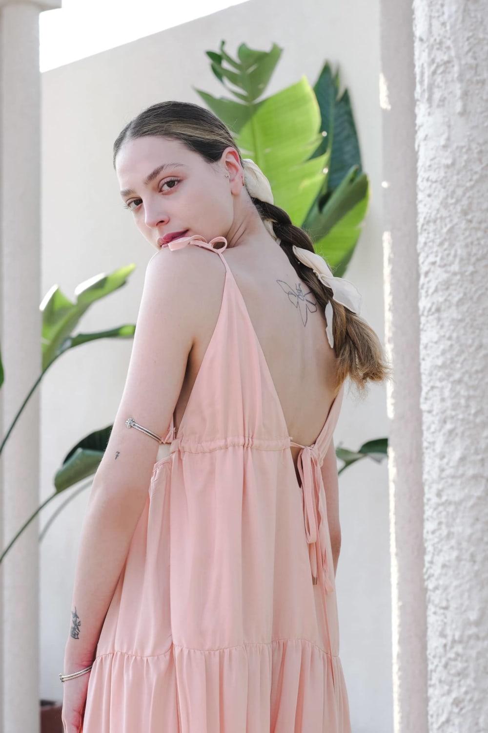 Antoa-Lilith Bağlamalı Maxi Elbise-Elbise-8-Milagron.com